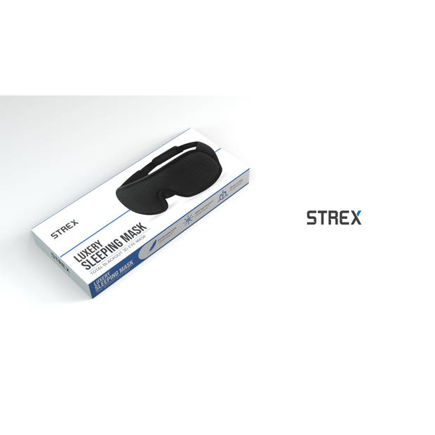 Strex Luxe Slaapmasker - 3D Ergonomisch - 100% Verduisterend - Traagschuim - Slaap Masker - Oog Masker
