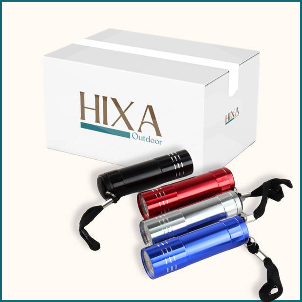 HIXA Zaklamp - LED - Mini - Zaklamp kinderen - Verschillende kleuren - Aluminium