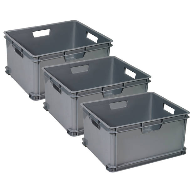 Curver Unibox Classic Opbergbox XL - 3x60L - 52,5x43x28cm - Grijs