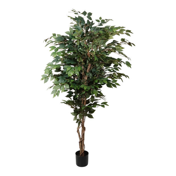 Kopu® Kunstplant Ficus Benjamina 150 cm in zwarte pot - 1764 bladeren