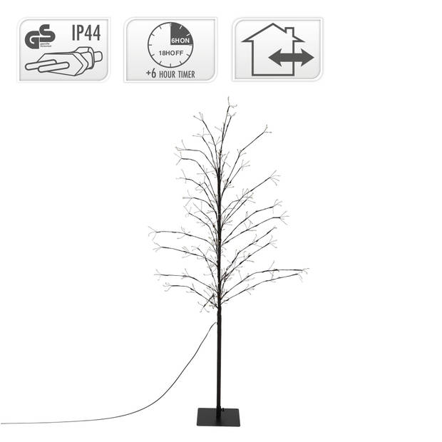 Kerstversiering LED Boom met 360 warm witte LED's IP44 150 cm