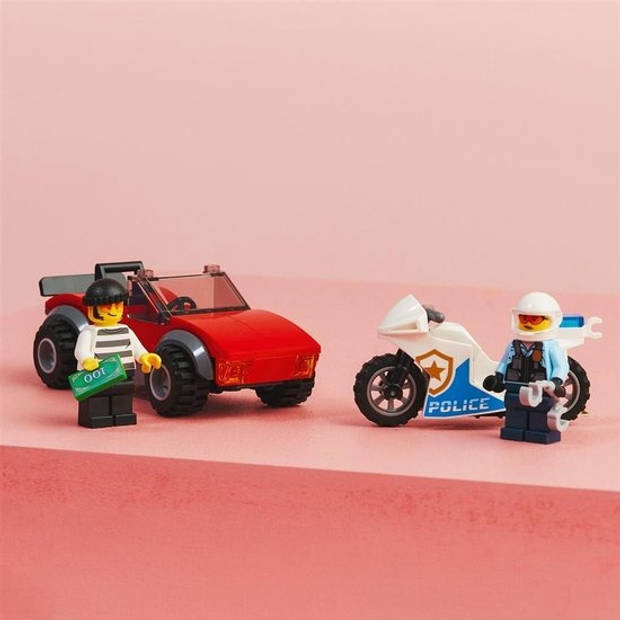 60392 LEGO City Achtervolging Auto op Politiemotor