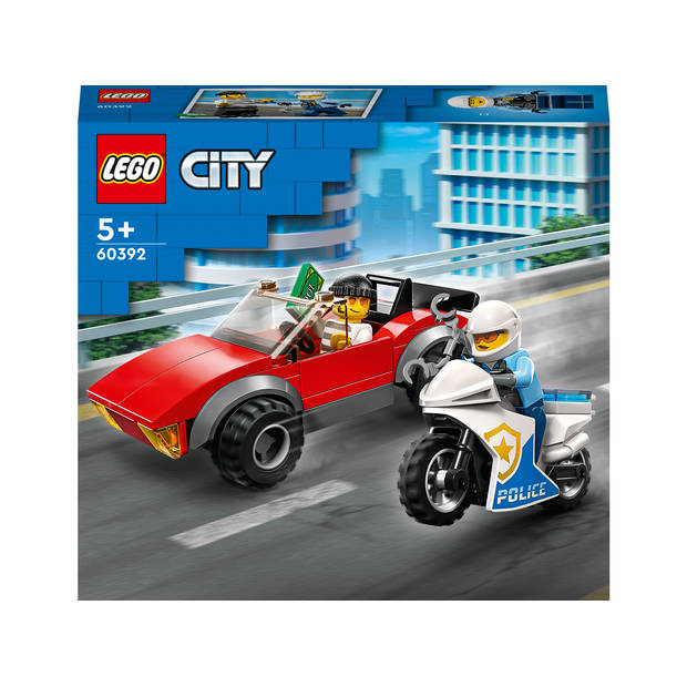 LEGO 60392 City Achtervolging auto op politiemotor (4115710)