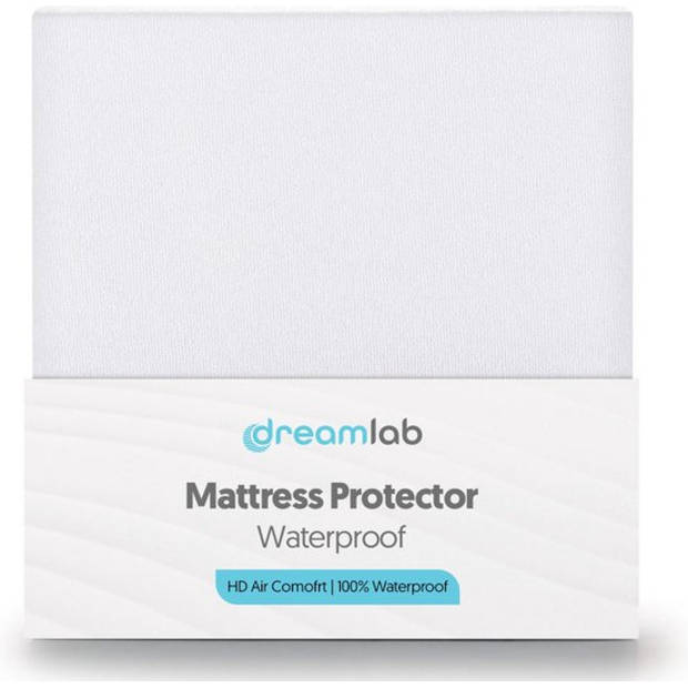 Dreamlab Waterdichte Matrasbeschermer – 90x200 cm – Molton – Hoeslaken – Antibacterieel – Ademend – Wit