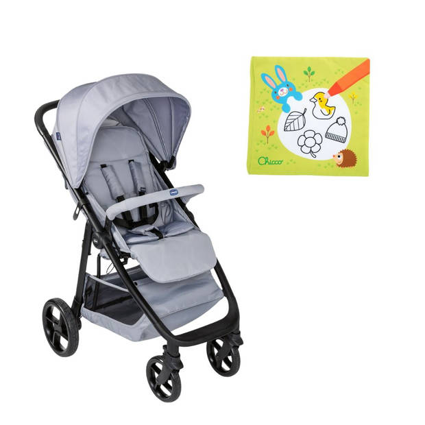 Chicco bundel - Buggy Multiride - Light Grey & Babyboekje - Kleuren met water - Seizoenen