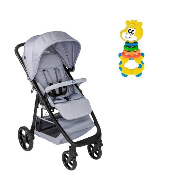 Chicco bundel - Buggy Multiride - Light Grey & Rammelaar - Multi-Activiteitsratel - Gilby de Giraffe