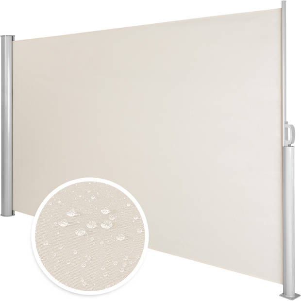 tectake - Uitschuifbaar aluminium windscherm tuinscherm 200 x 300 cm beige 401532