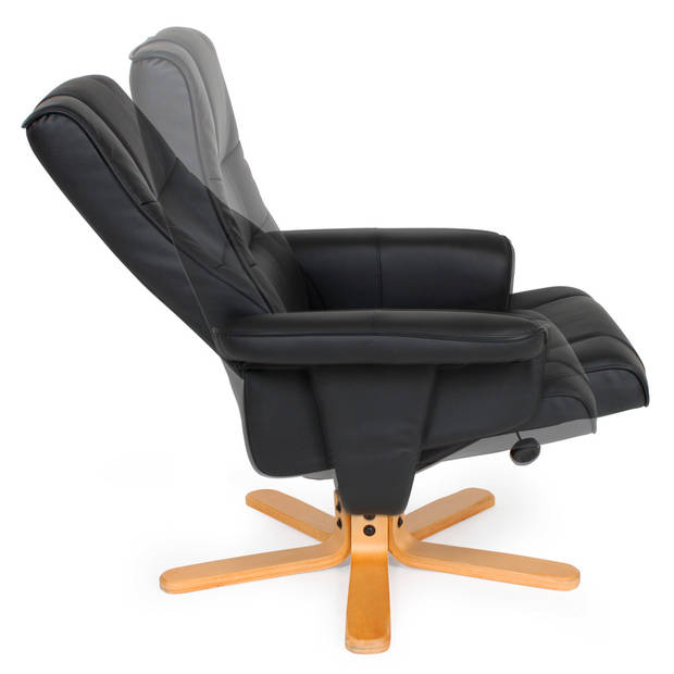 tectake® - TV Fauteuil - Relaxstoel met Kruk - 401058