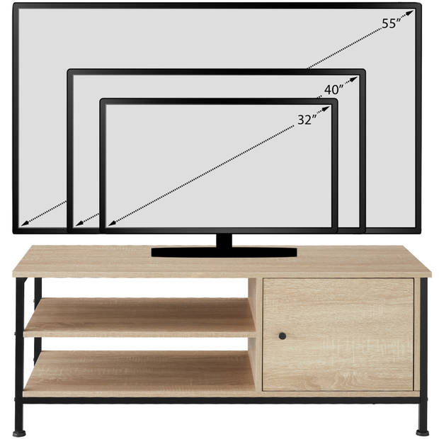tectake - TV-meubel Durban industrial light - 110x40x45,5cm - 404641