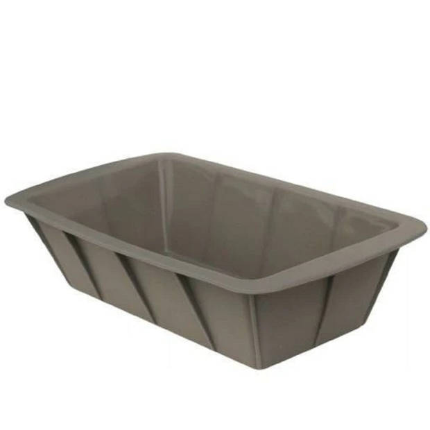 Florina Anide siliconen cakevorm / bakvorm - 24.5 x 13.5 x 6 cm - taupe - flexibel - vaatwasser bestendig - tot 230°C