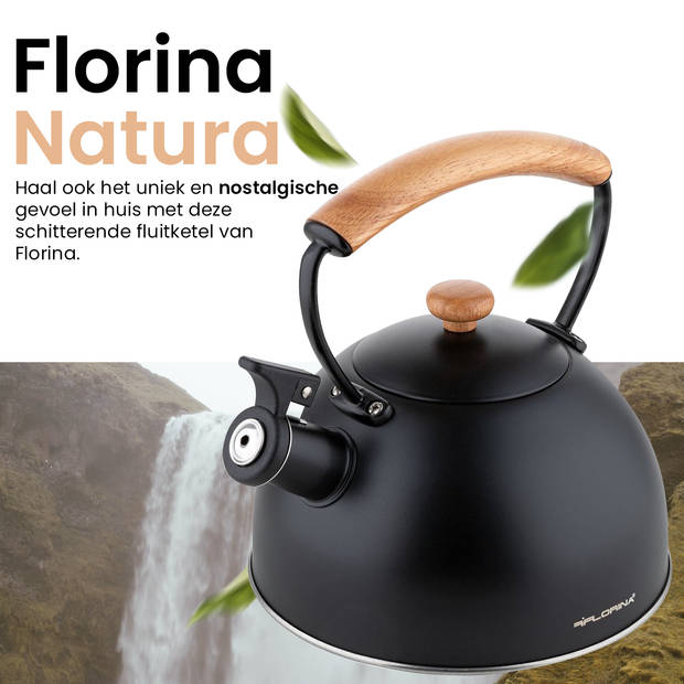 Florina Natura Line fluitketel RVS mat zwart 2.3 Liter