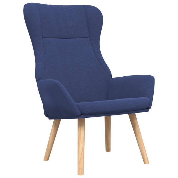 The Living Store Relaxstoel - Stoelen - 70x77x94 cm - Blauw