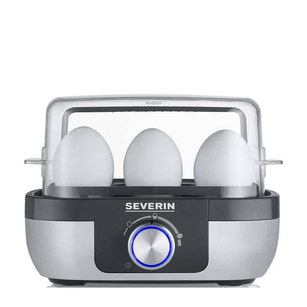 Severin EK 3167 eierkoker voor 6 eieren pocheerfunctie - RVS