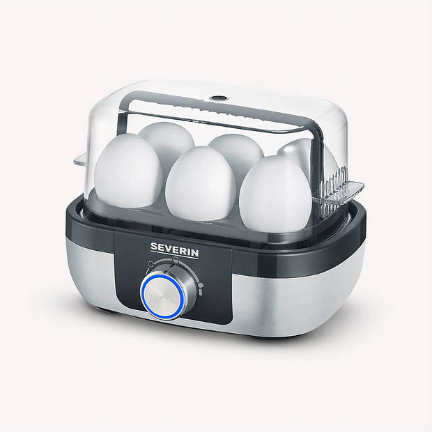 Severin EK 3167 eierkoker voor 6 eieren pocheerfunctie - RVS