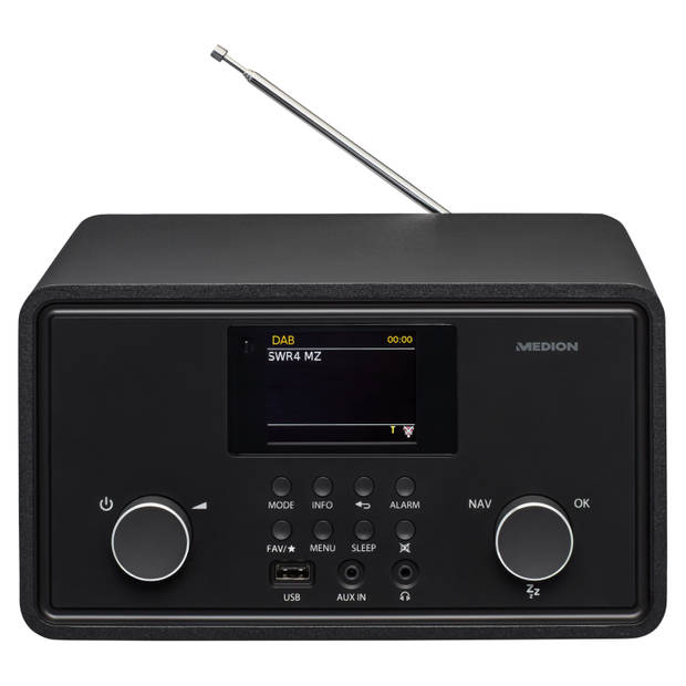 Medion P85027 - DAB+ Stereo radio - WiFi - FM - Bluetooth - Spotify Connect - Zwart