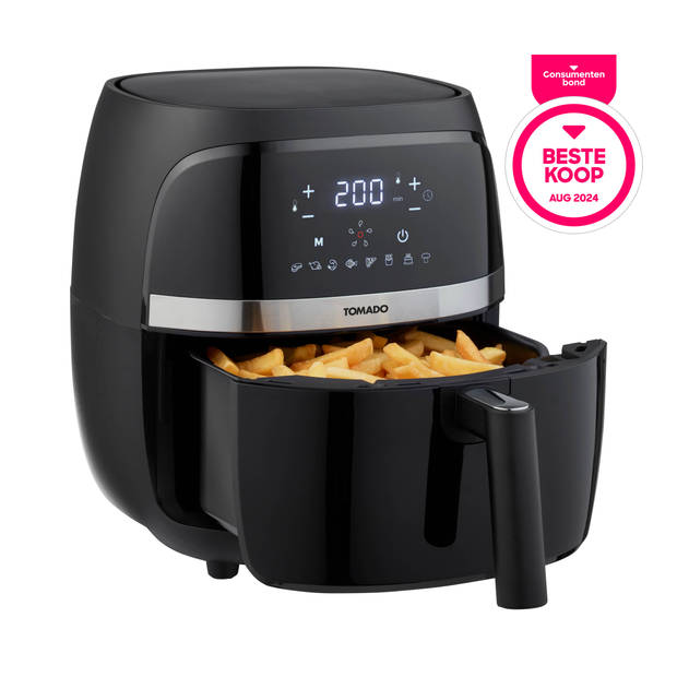 Tomado TAF3202B - Airfryer - Heteluchtfriteuse - 3,2 liter inhoud - Digitaal display - 500 gr friet - Zwart