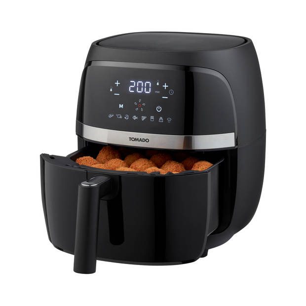 Tomado TAF3202B - Airfryer - Heteluchtfriteuse - 3,2 liter inhoud - Digitaal display - 500 gr friet - Zwart