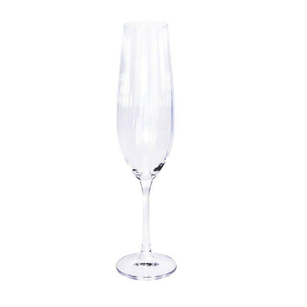 Christine 6 stuks Klassieke Kristalglas Champagne Flutes - 260 ml