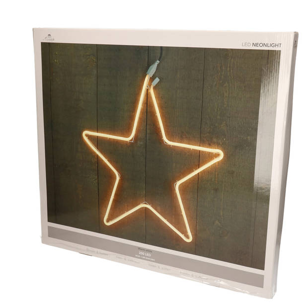 Anna's Collection Kerstster - verlicht - 200 LEDs - warm wit - 54 cm - Kerststerren