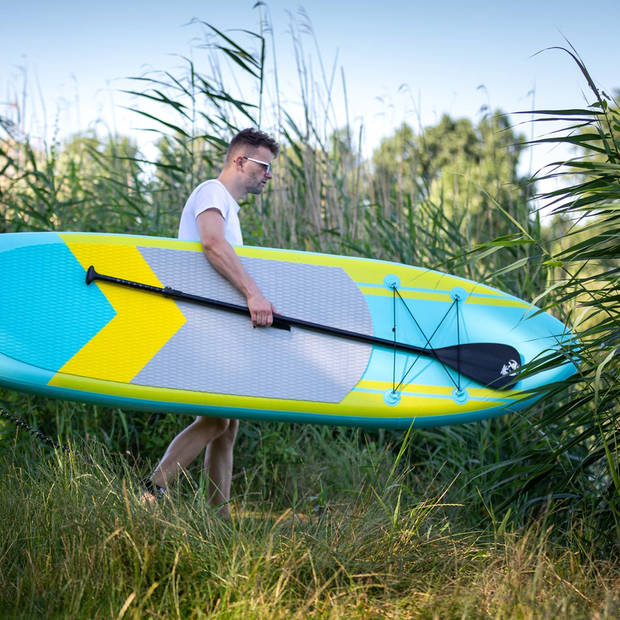 BluMill Opblaasbaar SUP Board - Stand Up Paddle Board - Verstelbare Peddel - Inclusief Pomp - Inclusief Enkelkoord