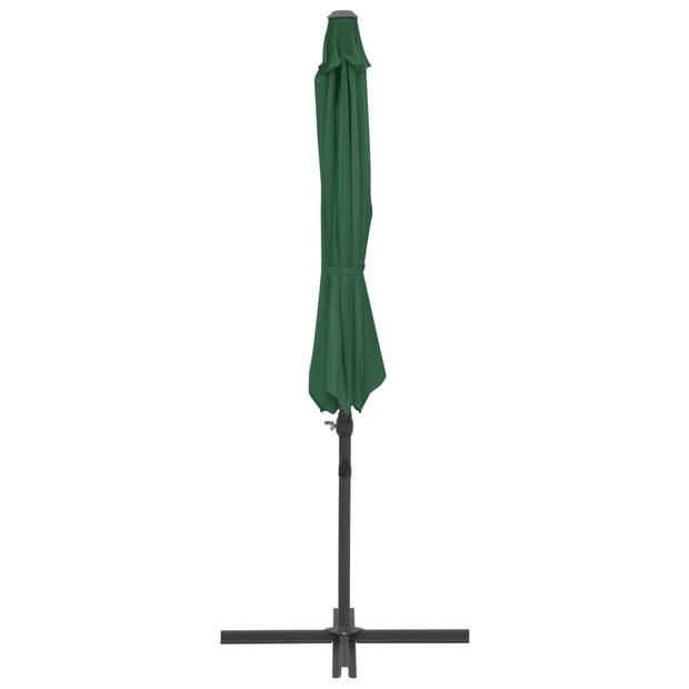 vidaXL Zweefparasol met stalen paal 300 cm groen