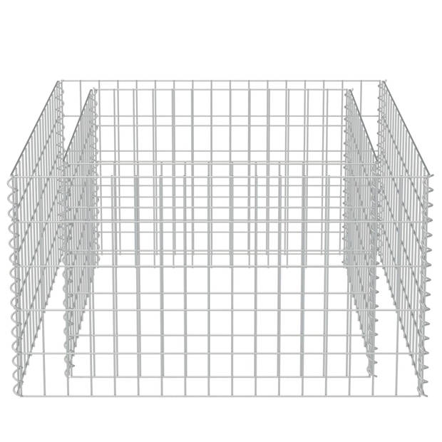 vidaXL Gabion plantenbak verhoogd 90x90x50 cm gegalvaniseerd staal