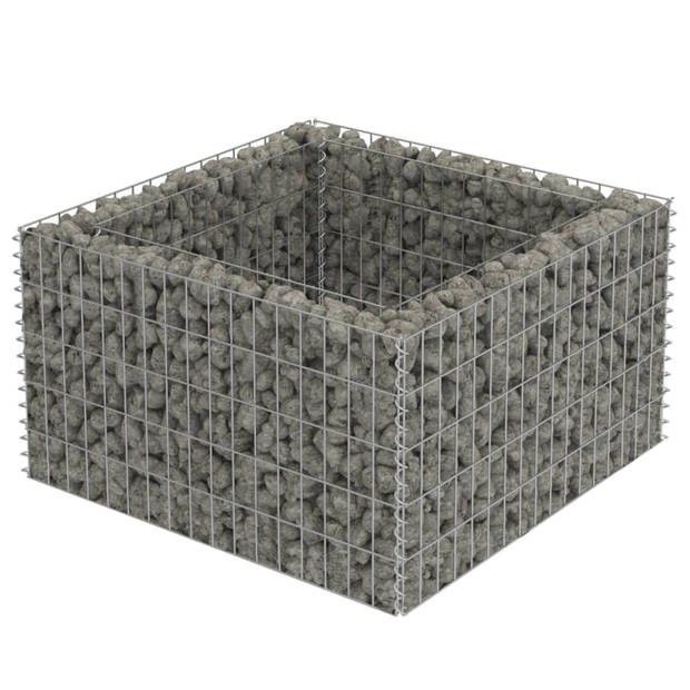 vidaXL Gabion plantenbak verhoogd 90x90x50 cm gegalvaniseerd staal