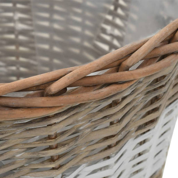 vidaXL Plantenbakken verhoogd 4 st wicker met PE-voering