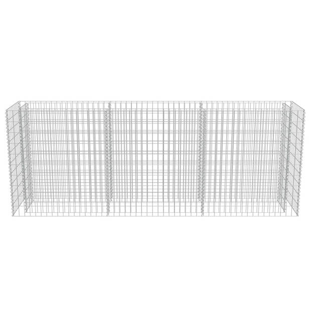 vidaXL Gabion plantenbak verhoogd 270x50x100 cm gegalvaniseerd staal