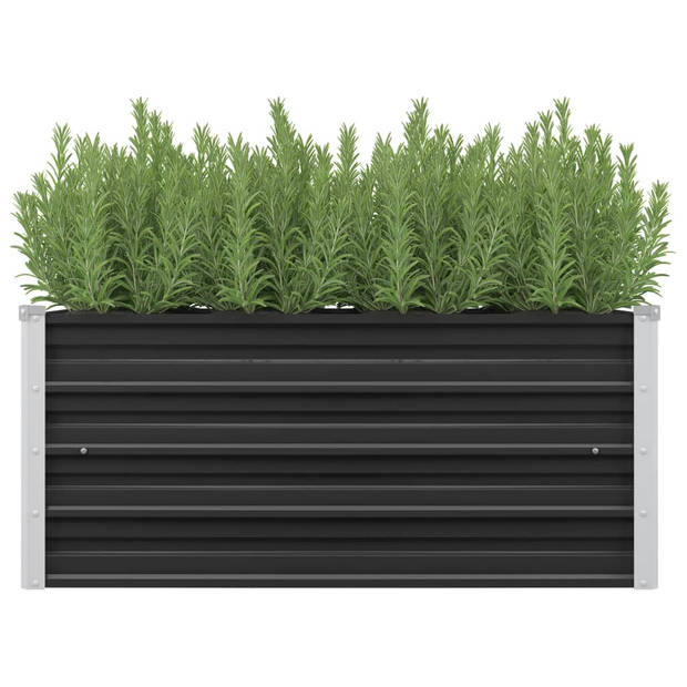 vidaXL Plantenbak verhoogd 100x40x45 cm gegalvaniseerd staal antraciet