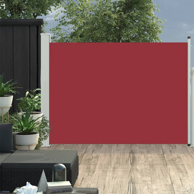 vidaXL Tuinscherm uittrekbaar 100x500 cm rood