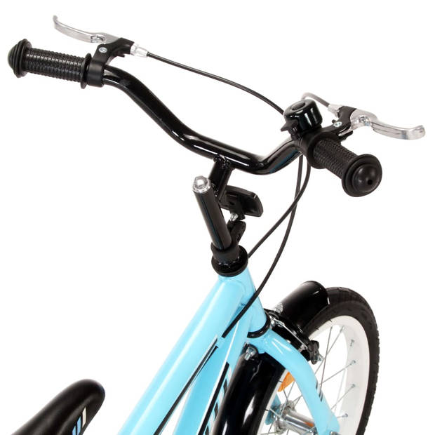 vidaXL Kinderfiets 14 inch zwart en blauw