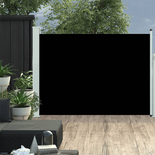 The Living Store Zijscherm voor terras - 100 x 0-500 cm - UV- en scheurbestendig polyester