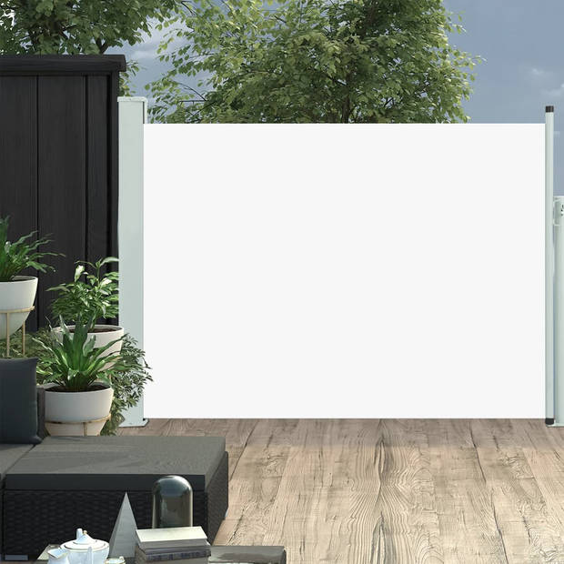 vidaXL Tuinscherm uittrekbaar 100x500 cm crème