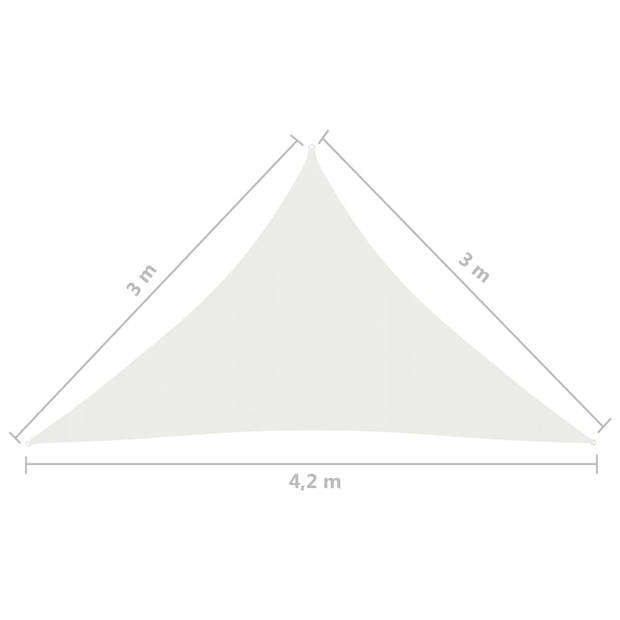 vidaXL Zonnezeil 160 g/m² 3x3x4,2 m HDPE wit