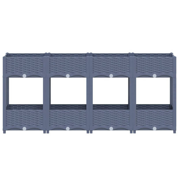 vidaXL Plantenbak verhoogd 160x40x71 cm polypropyleen
