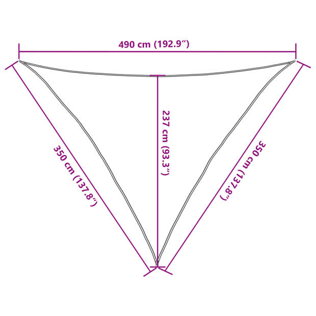 vidaXL Zonnezeil 160 g/m² 3,5x3,5x4,9 m HDPE donkergroen