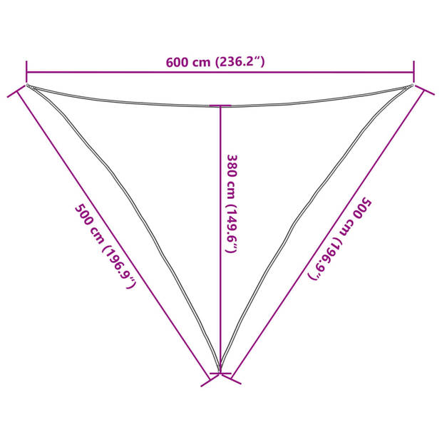 vidaXL Zonnezeil 160 g/m² 5x5x6 m HDPE donkergroen