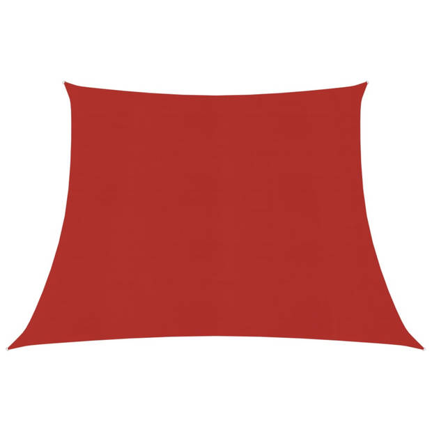 vidaXL Zonnezeil 160 g/m² 3/4x3 m HDPE rood