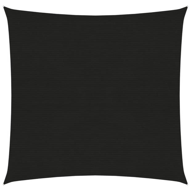 vidaXL Zonnezeil 160 g/m² 3,6x3,6 m HDPE zwart