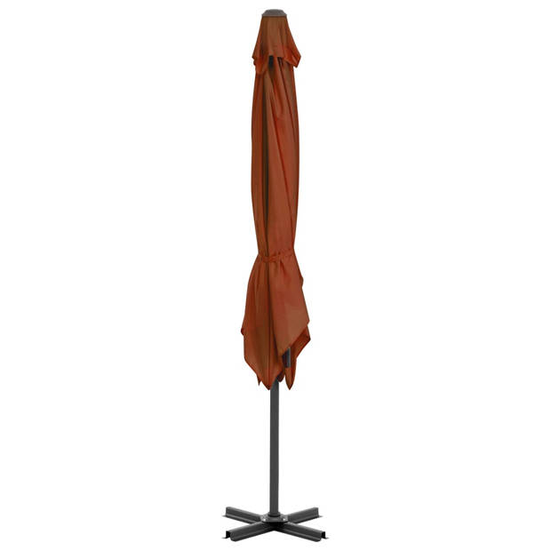 vidaXL Zweefparasol met aluminium paal 250x250 cm terracottakleurig