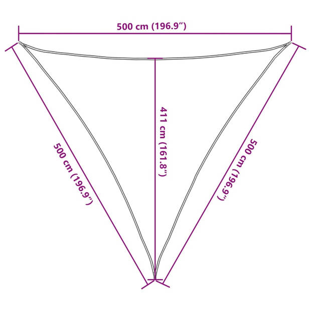 vidaXL Zonnezeil 160 g/m² 5x5x5 m HDPE lichtgroen