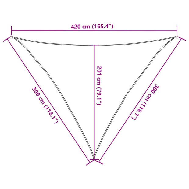 vidaXL Zonnezeil 160 g/m² 3x3x4,2 m HDPE zwart