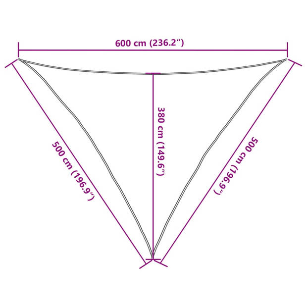 vidaXL Zonnezeil 160 g/m² 5x5x6 m HDPE bruin