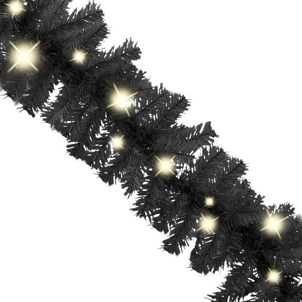 The Living Store Guirlande Kerstslinger - 20m - LED - Zwart