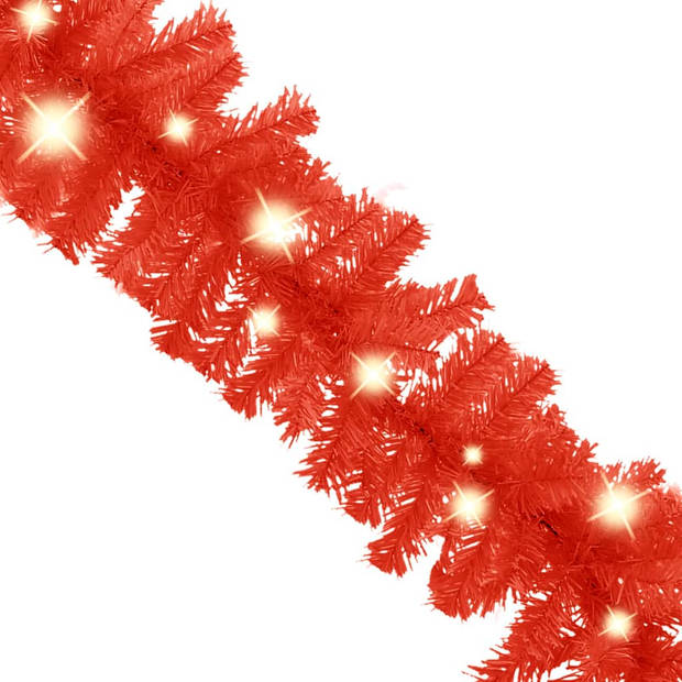 vidaXL Kerstslinger met LED-lampjes 10 m rood