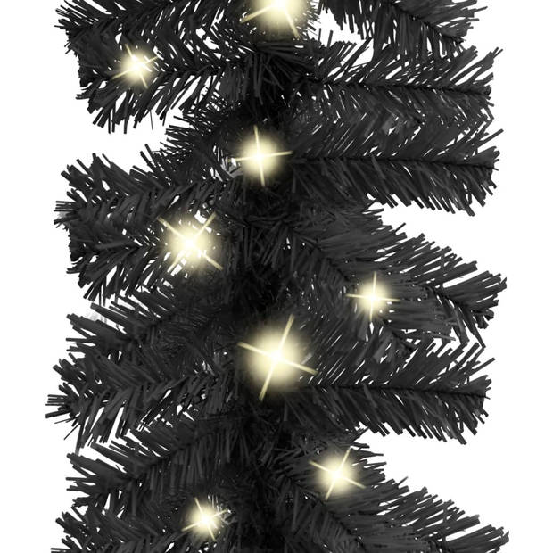 vidaXL Kerstslinger met LED-lampjes 5 m zwart