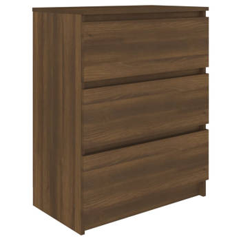 vidaXL Dressoir 60x35x76 cm bewerkt hout bruin eikenkleur