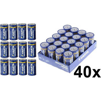 40 Stuks - Varta Industrial LR14 C alkaline batterij 7800mAh