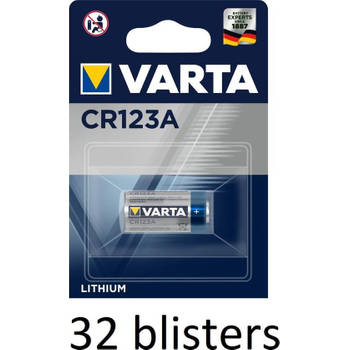 32 stuks (32 blisters a 1 st) Varta CR123A Wegwerpbatterij Lithium